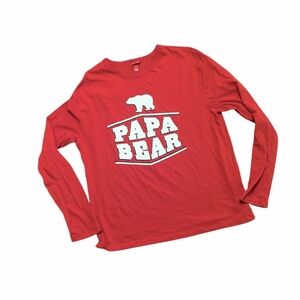 'Papa Bear' Long Sleeve P.J. Shirt, Large